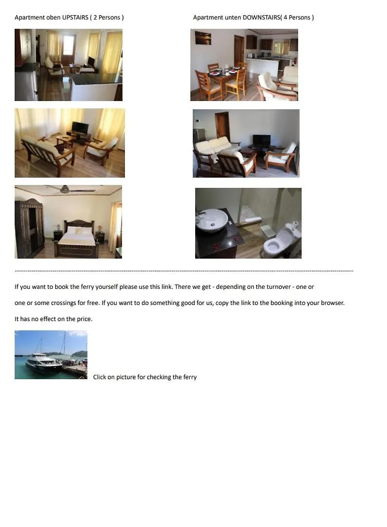 Apartment Josies Cottage Beau Vallon